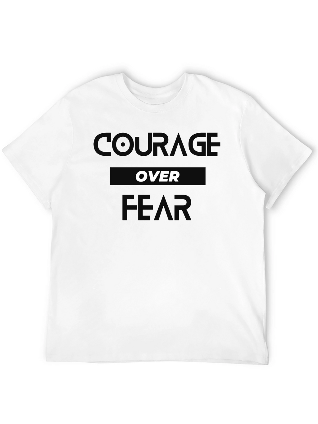 Courage Over Fear T-Shirt - Black Graphic Tee
