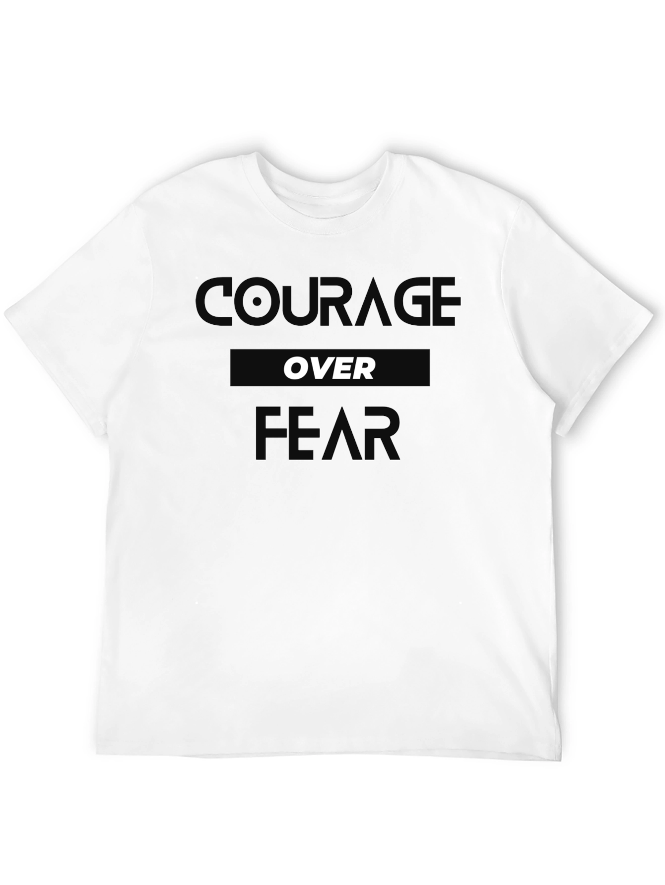 Courage Over Fear T-Shirt - Black Graphic Tee