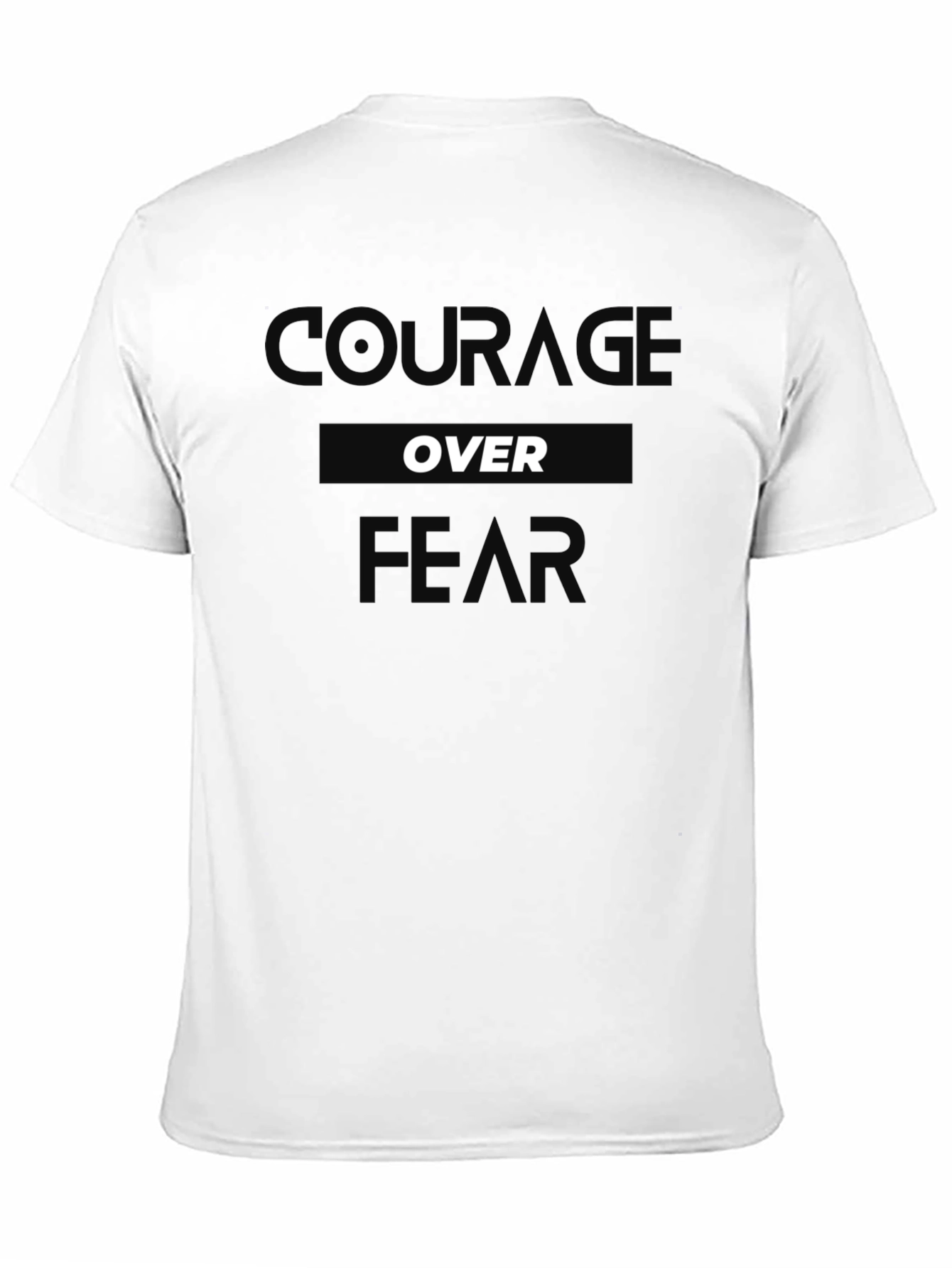 Courage Over Fear T-Shirt - Black Graphic Tee