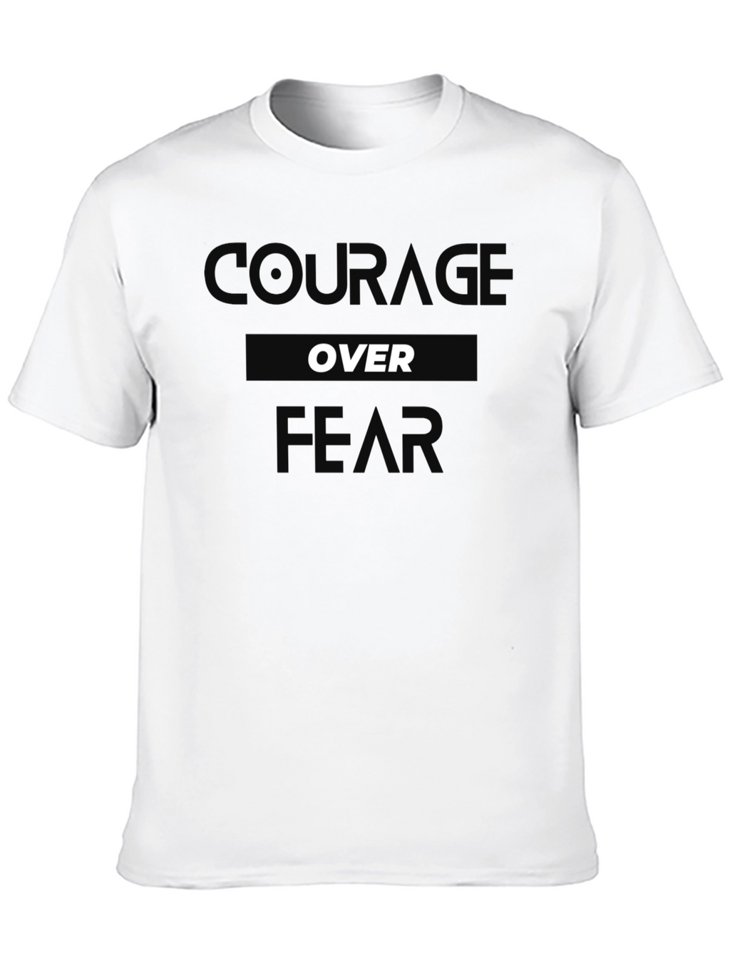 Courage Over Fear T-Shirt - Black Graphic Tee