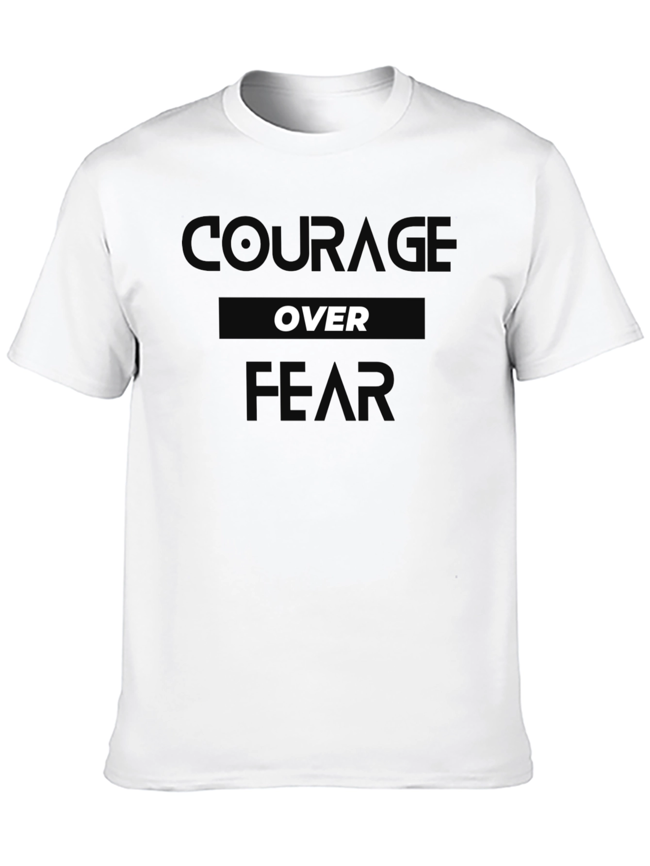 Courage Over Fear T-Shirt - Black Graphic Tee