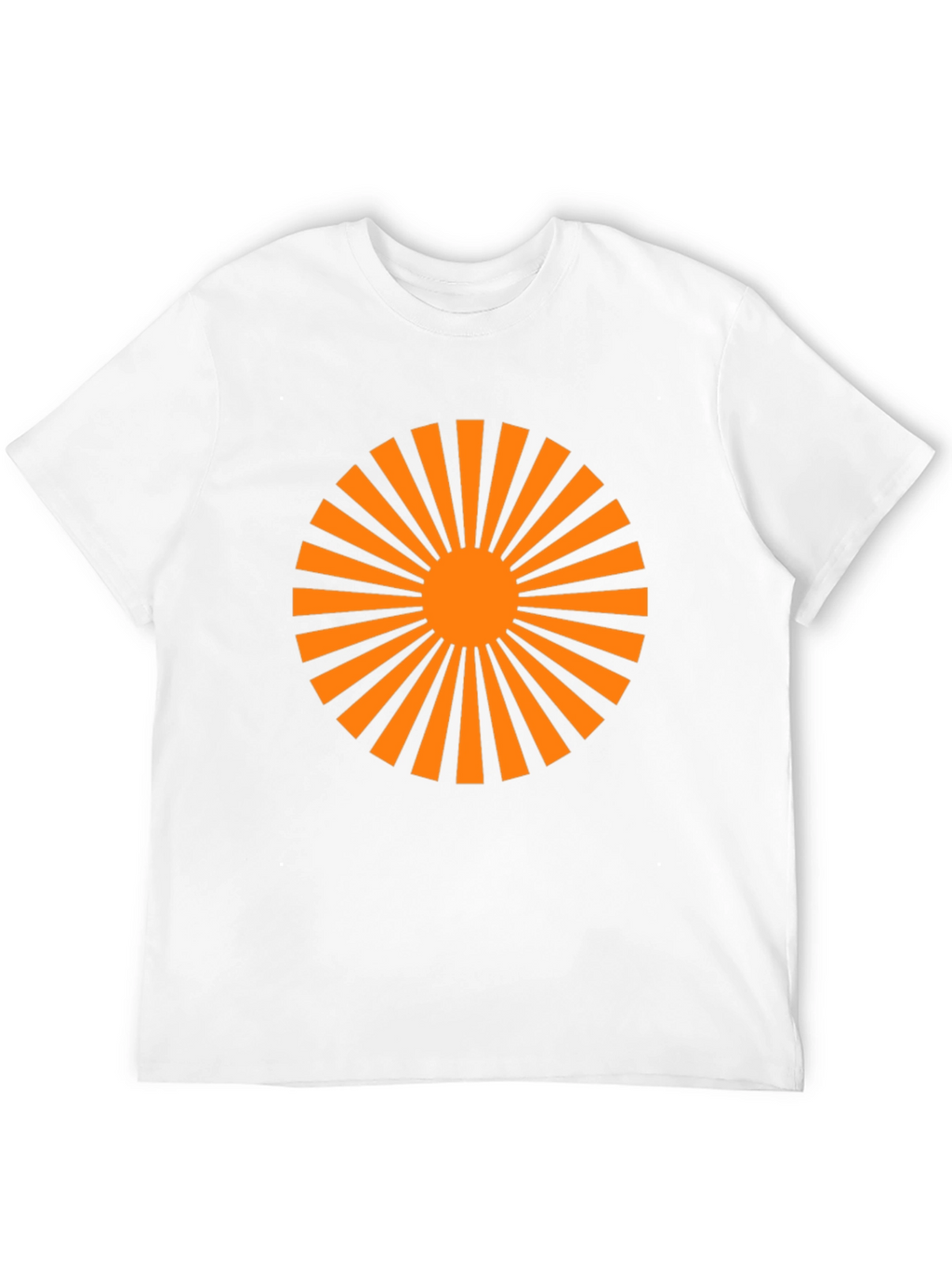Black T-Shirt with Orange Sunburst Graphic
