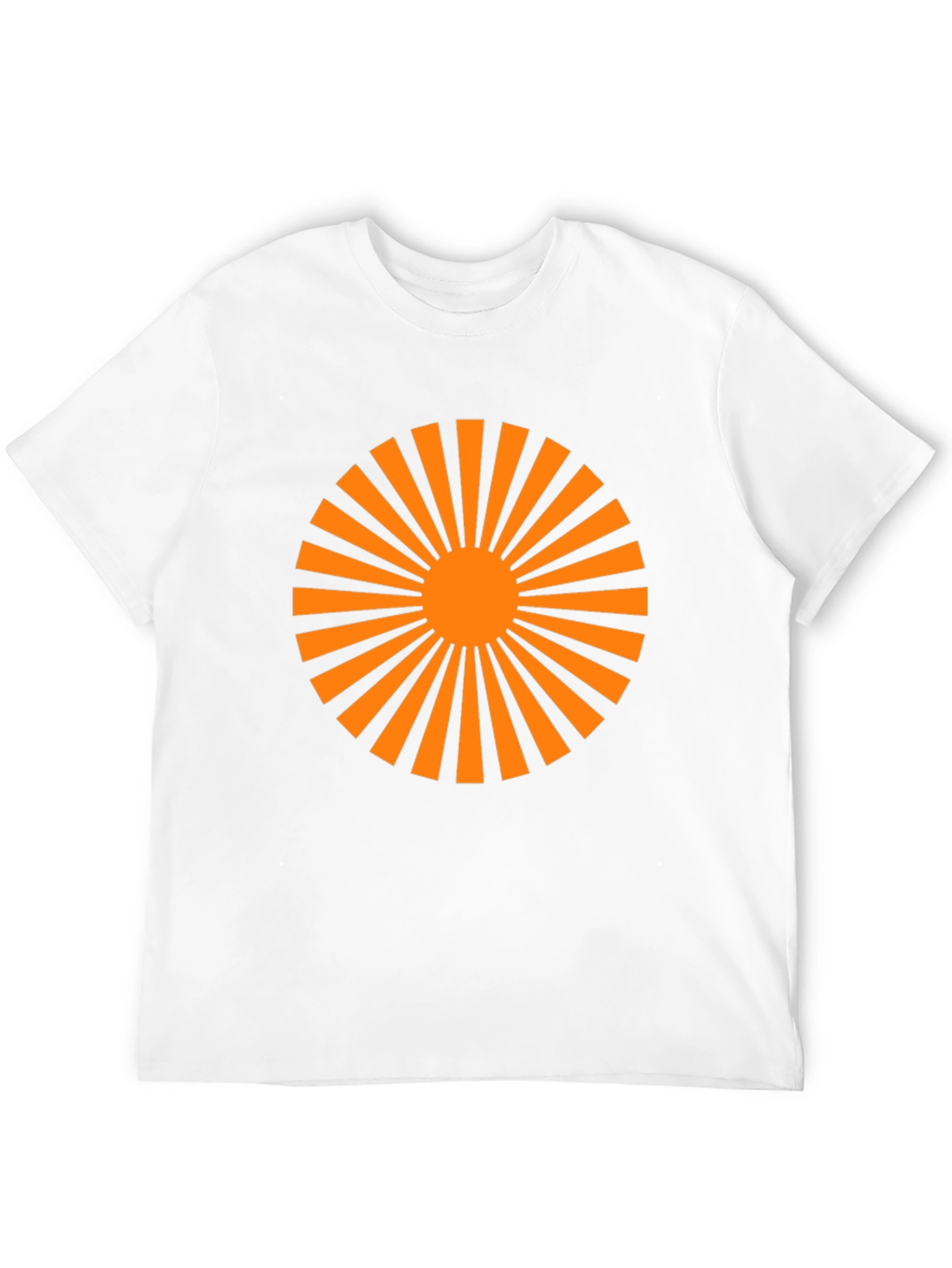 Black T-Shirt with Orange Sunburst Graphic