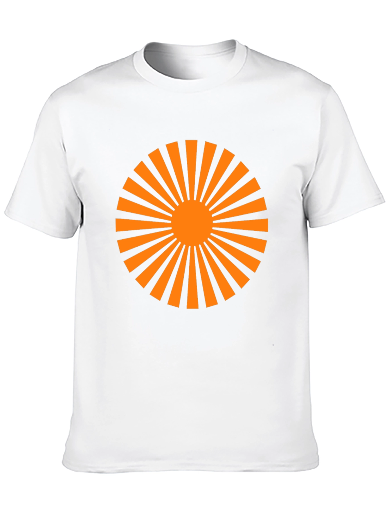 Black T-Shirt with Orange Sunburst Graphic