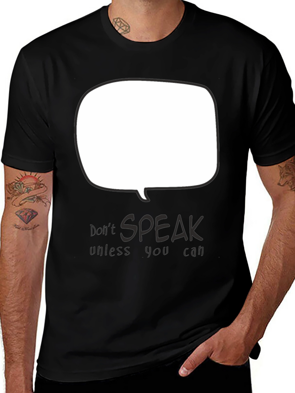 Dont Speak Graphic Tee - Black