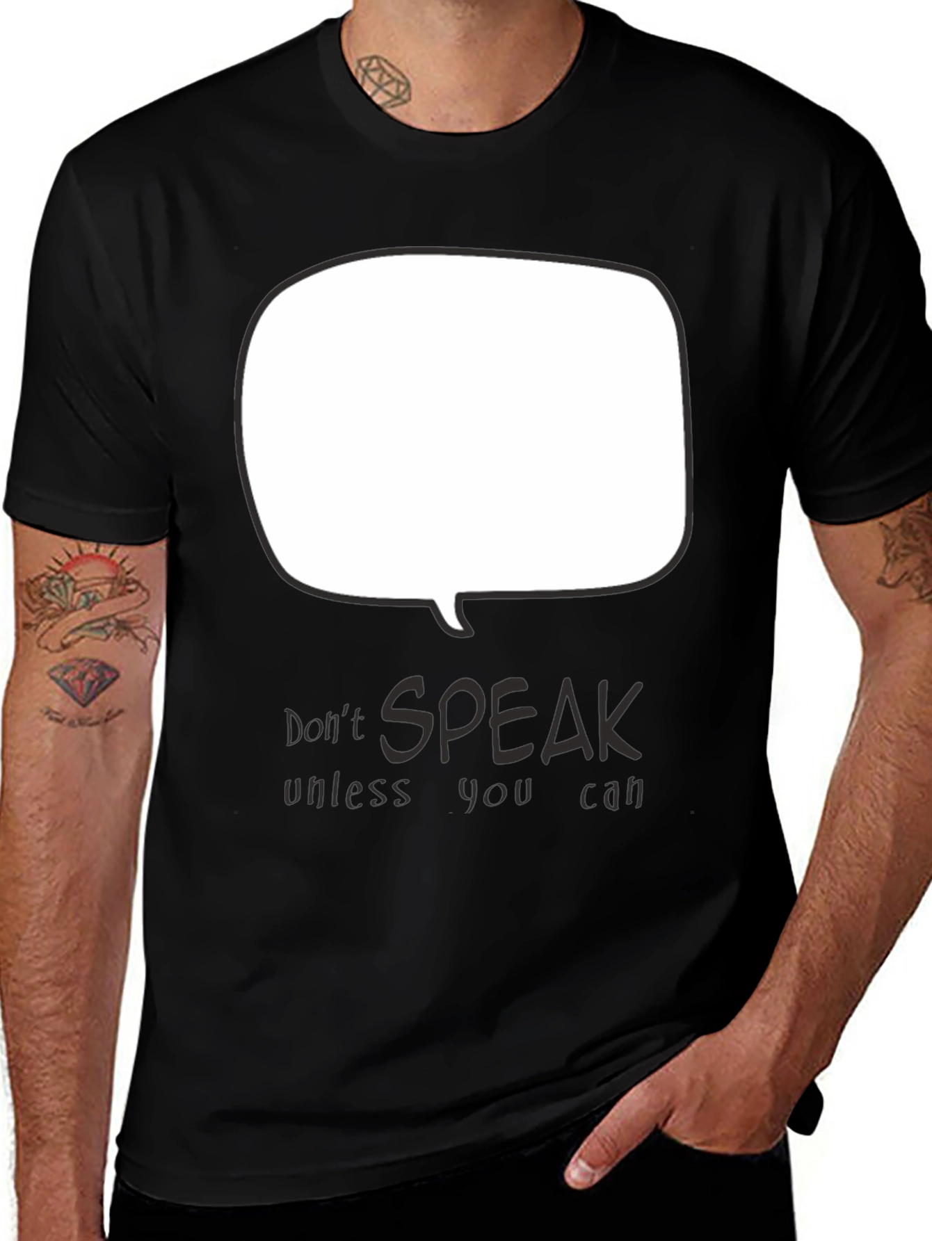 Dont Speak Graphic Tee - Black