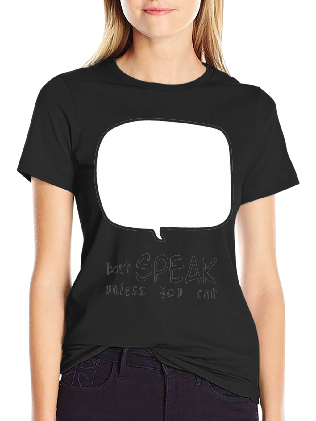 Dont Speak Graphic Tee - Black
