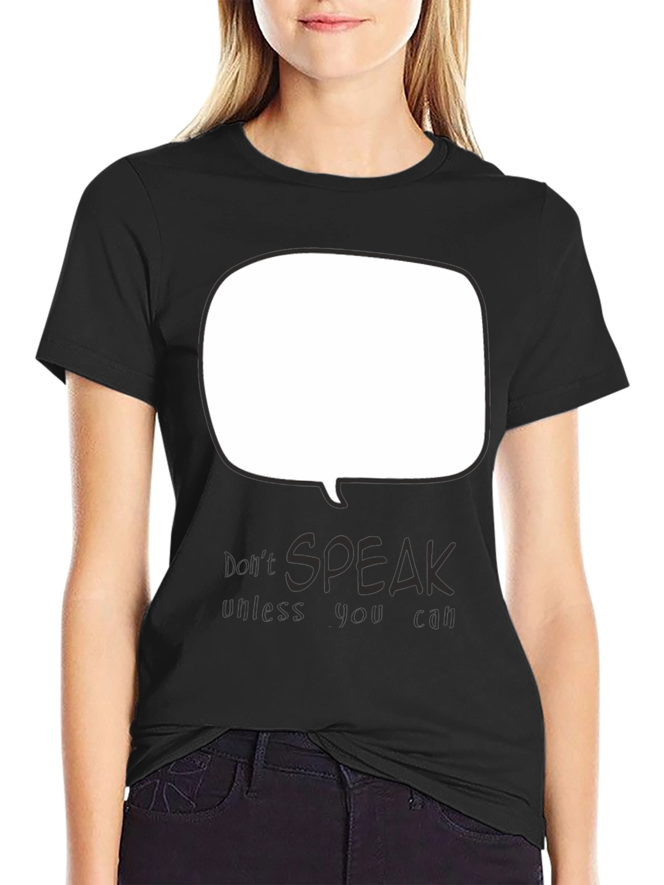 Dont Speak Graphic Tee - Black