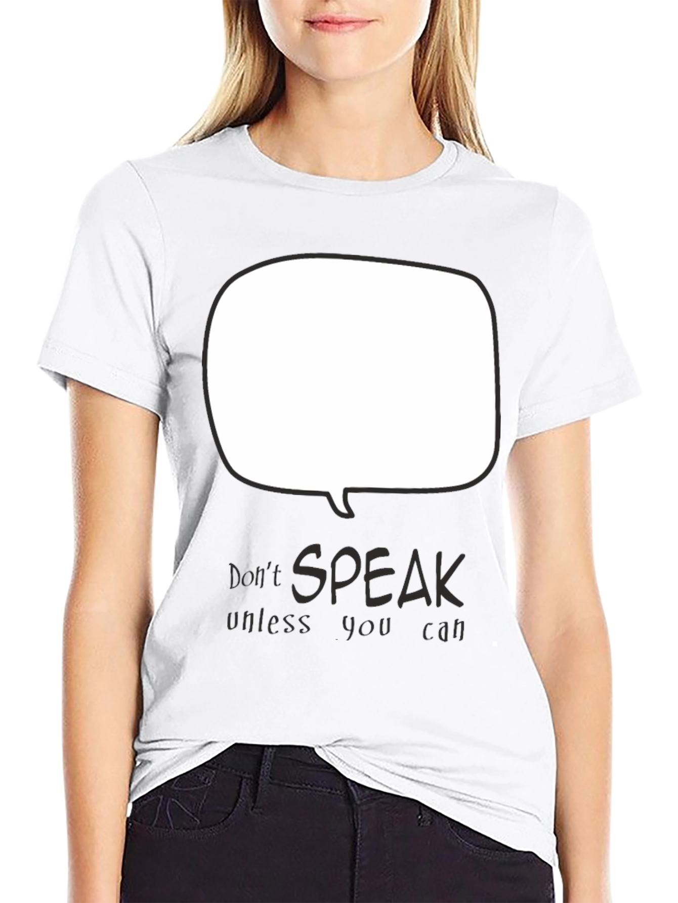 Dont Speak Graphic Tee - Black