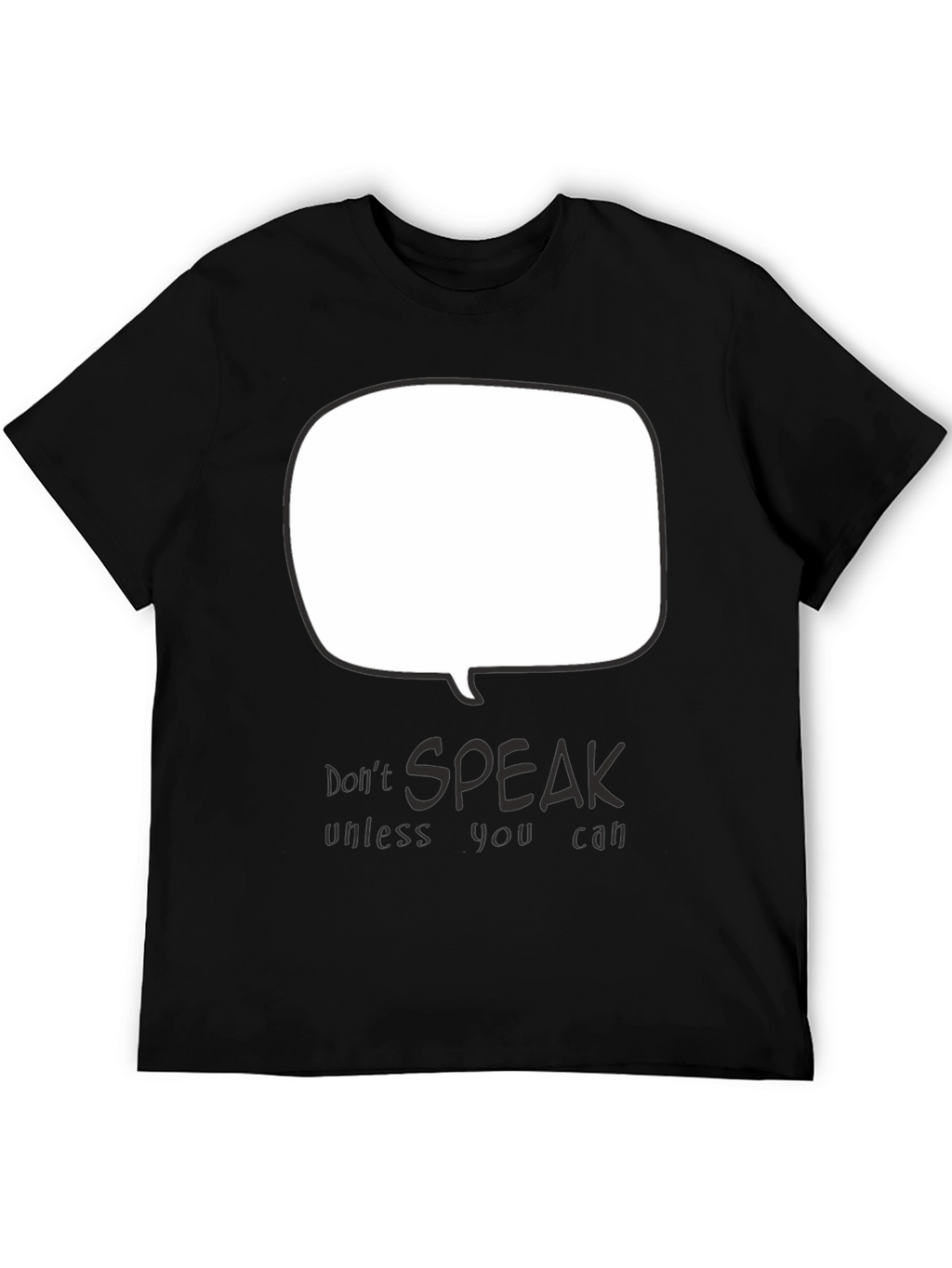 Dont Speak Graphic Tee - Black