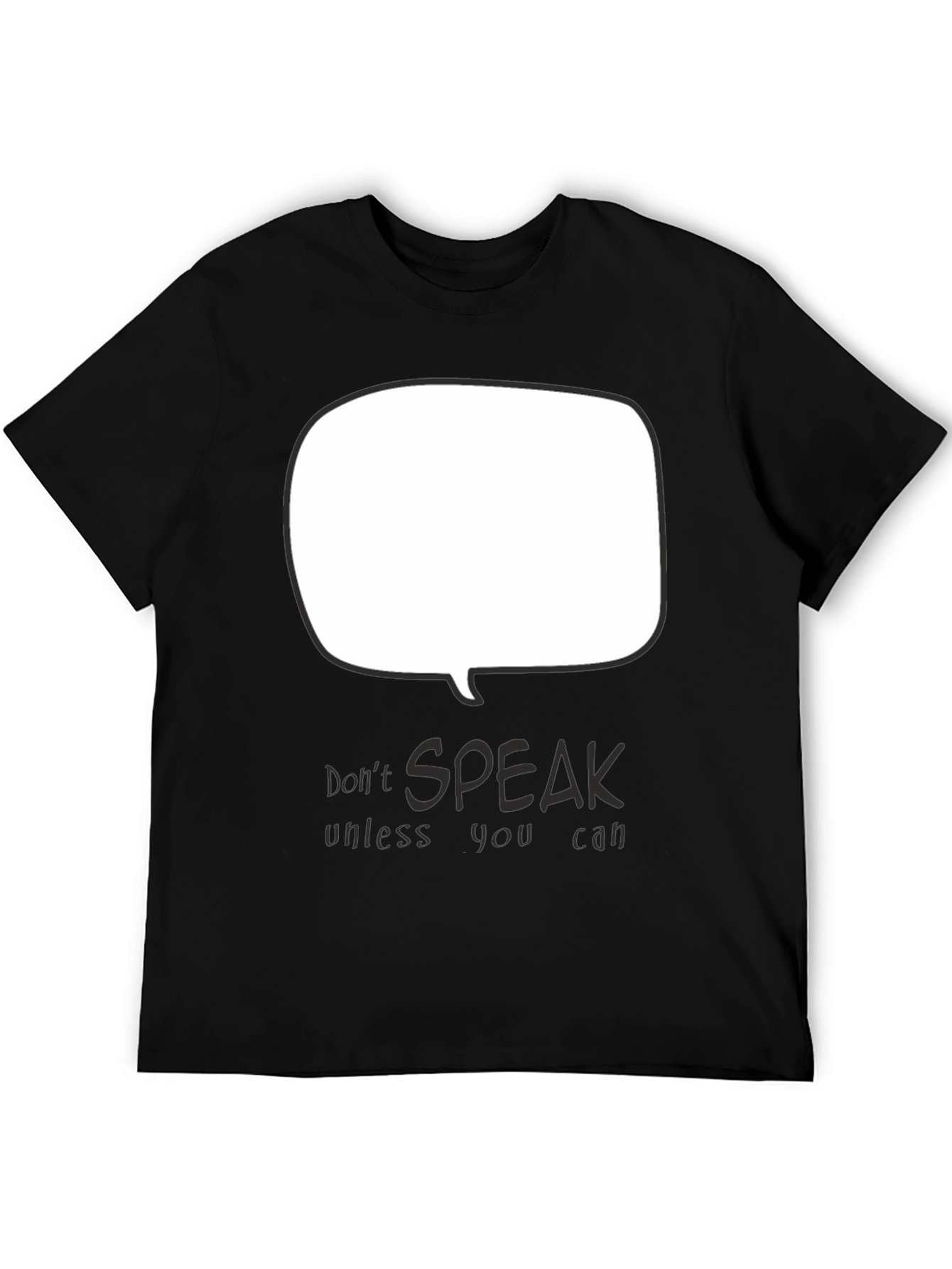 Dont Speak Graphic Tee - Black