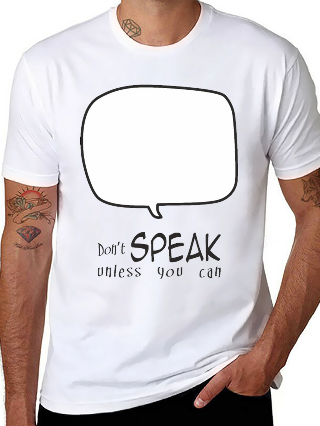 Dont Speak Graphic Tee - Black