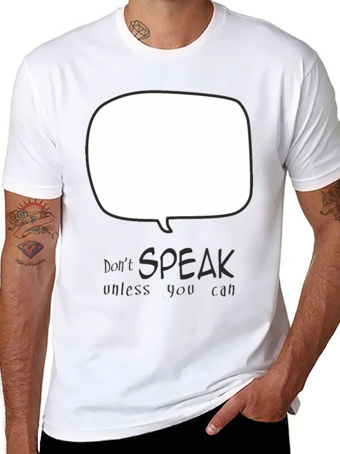 Dont Speak Graphic Tee - Black