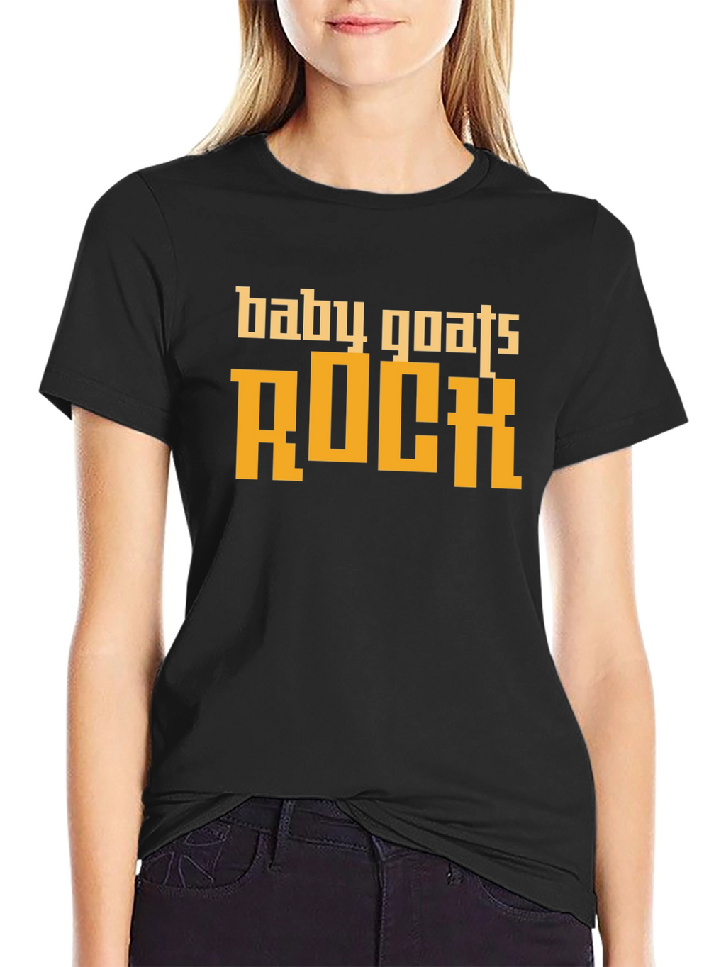 Baby Goats Rock Graphic Tee - Classic Black T-Shirt