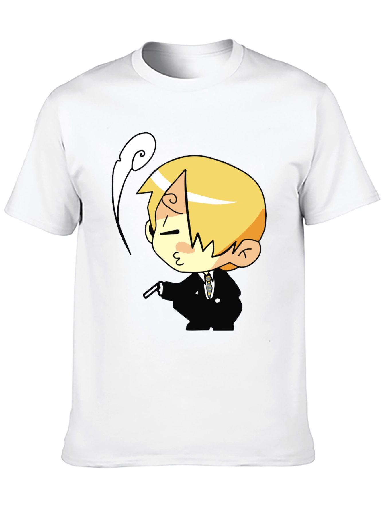 Cartoon Character Black T-Shirt