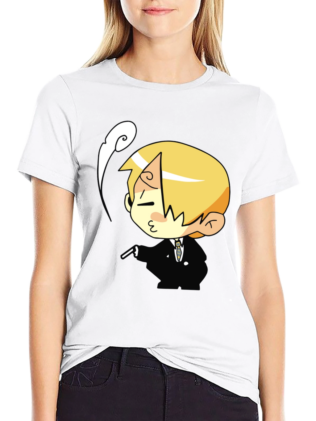 Cartoon Character Black T-Shirt