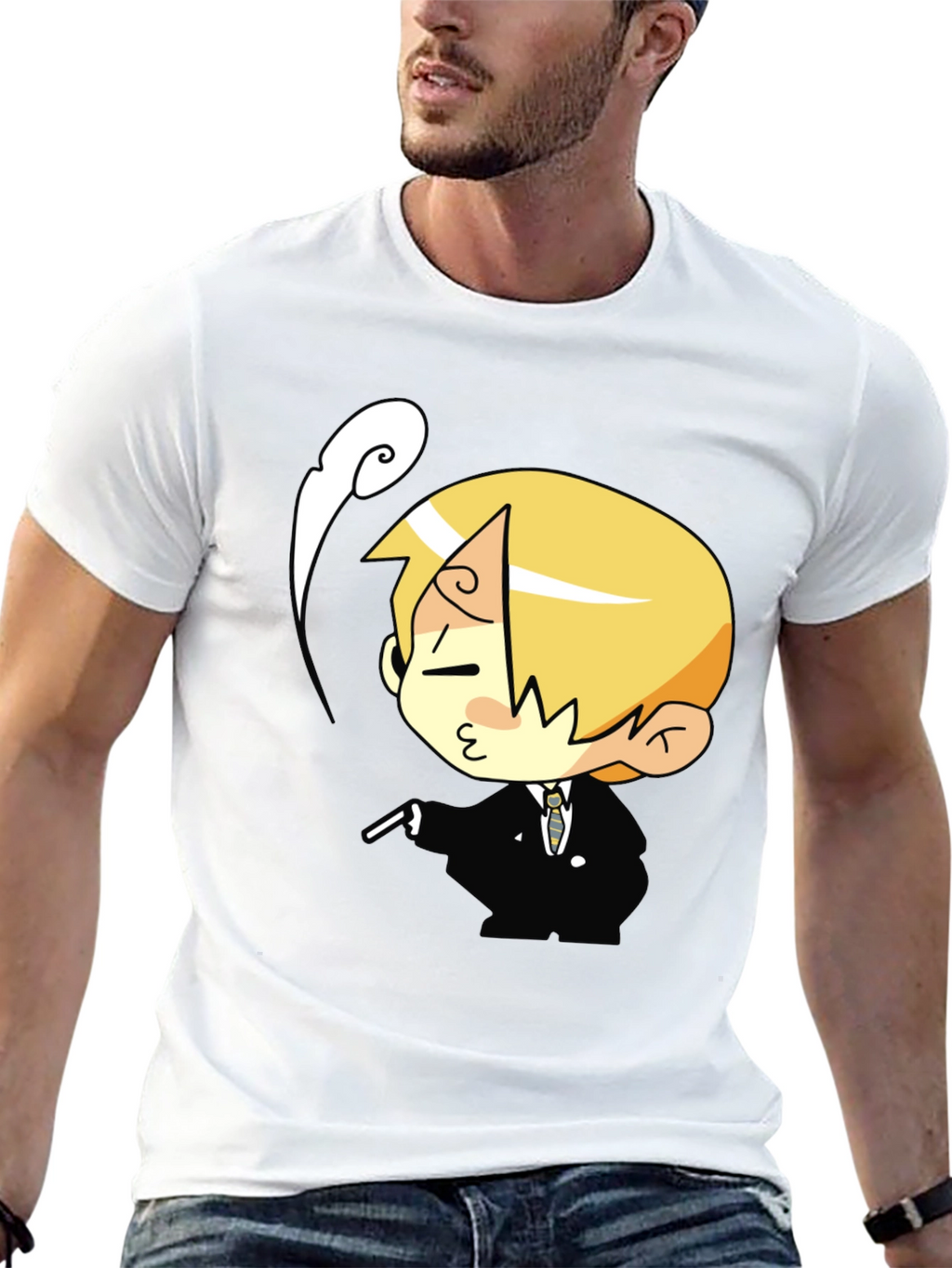 Cartoon Character Black T-Shirt
