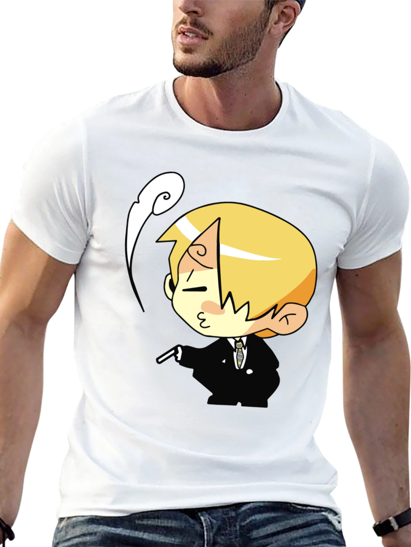Cartoon Character Black T-Shirt