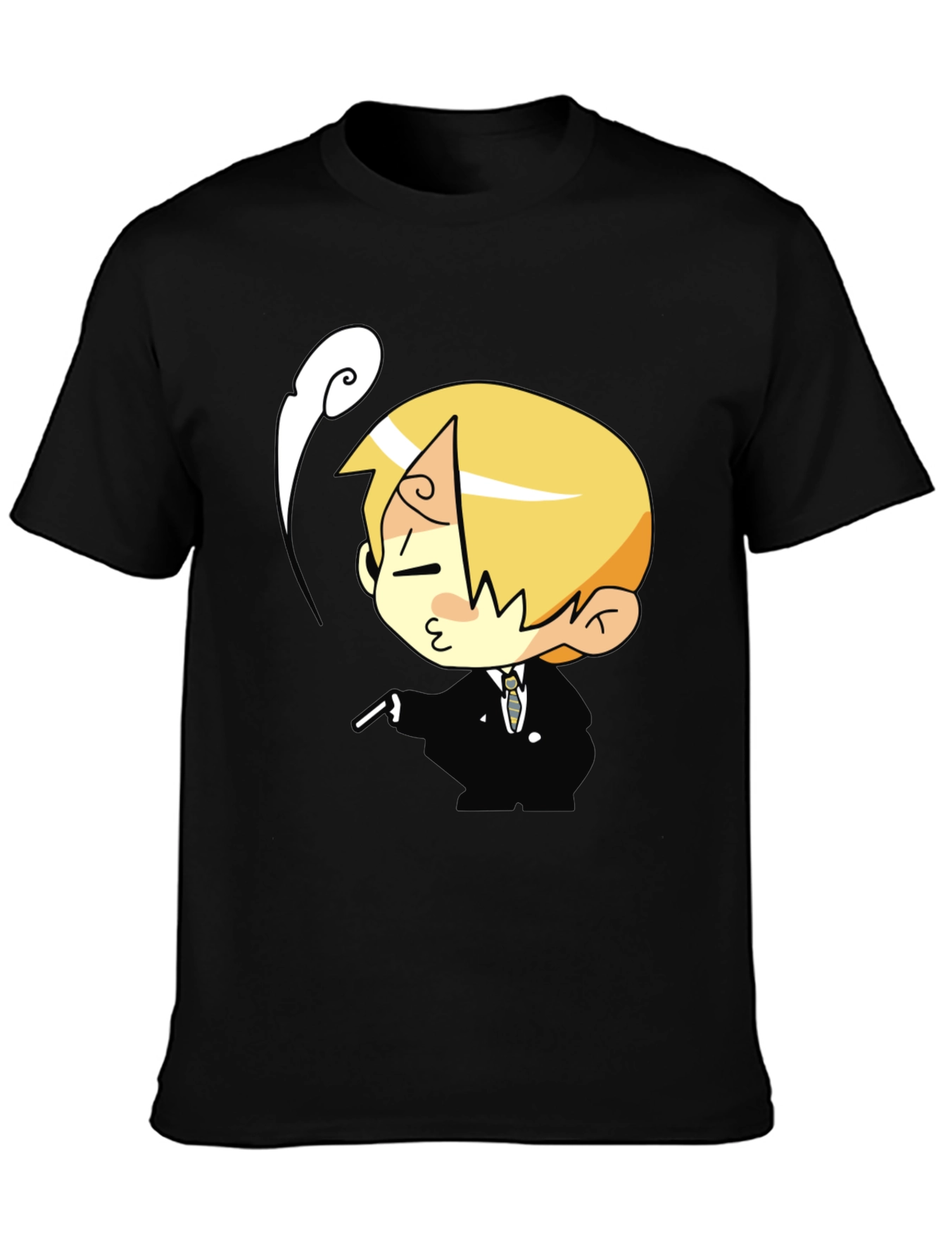 Cartoon Character Black T-Shirt