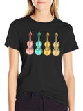Retro Violin T-Shirt - Musical Instrument Tee