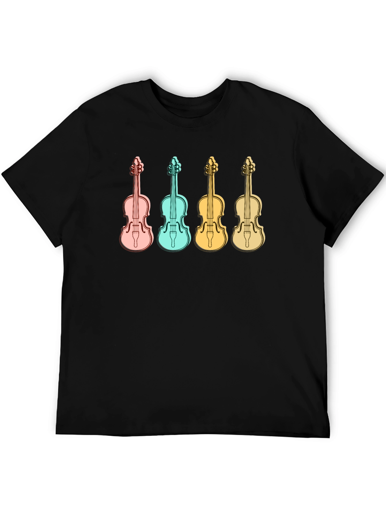 Retro Violin T-Shirt - Musical Instrument Tee