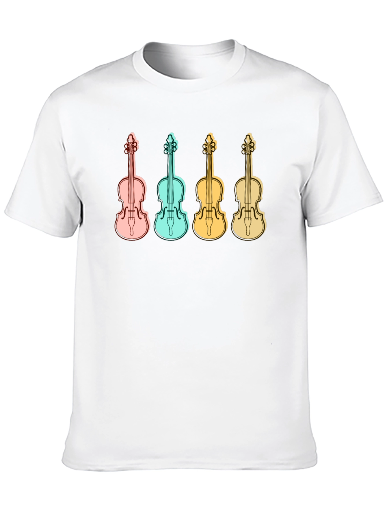 Retro Violin T-Shirt - Musical Instrument Tee