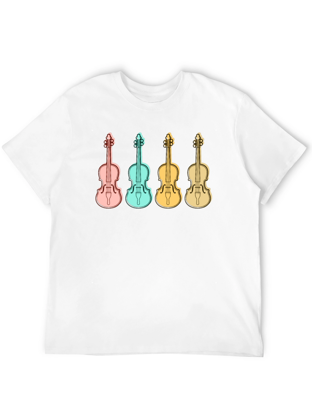 Retro Violin T-Shirt - Musical Instrument Tee