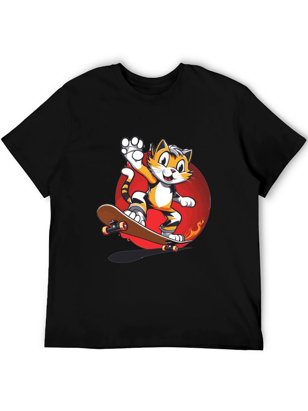 Cool Cat Skateboard Graphic Tee