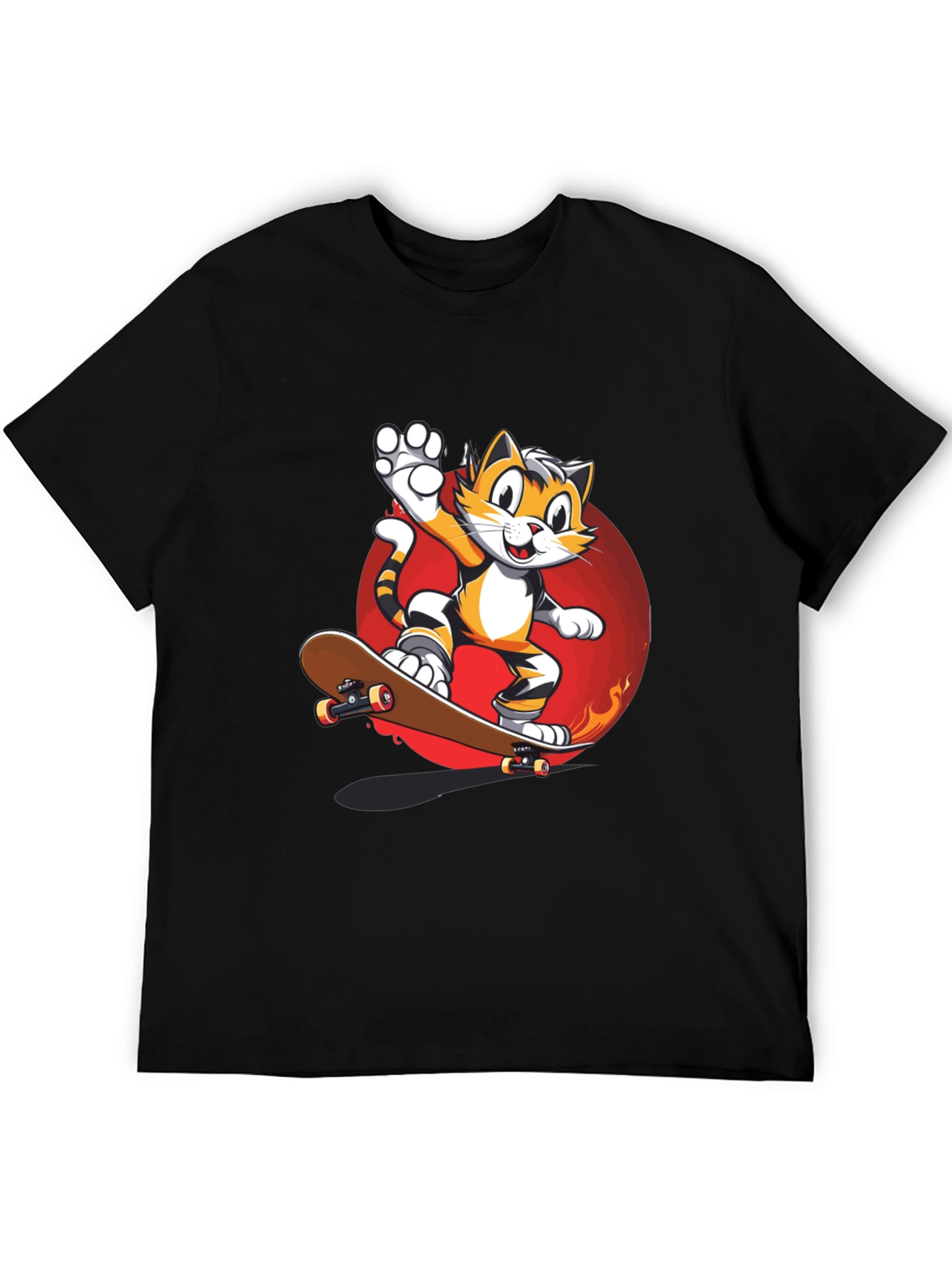 Cool Cat Skateboard Graphic Tee
