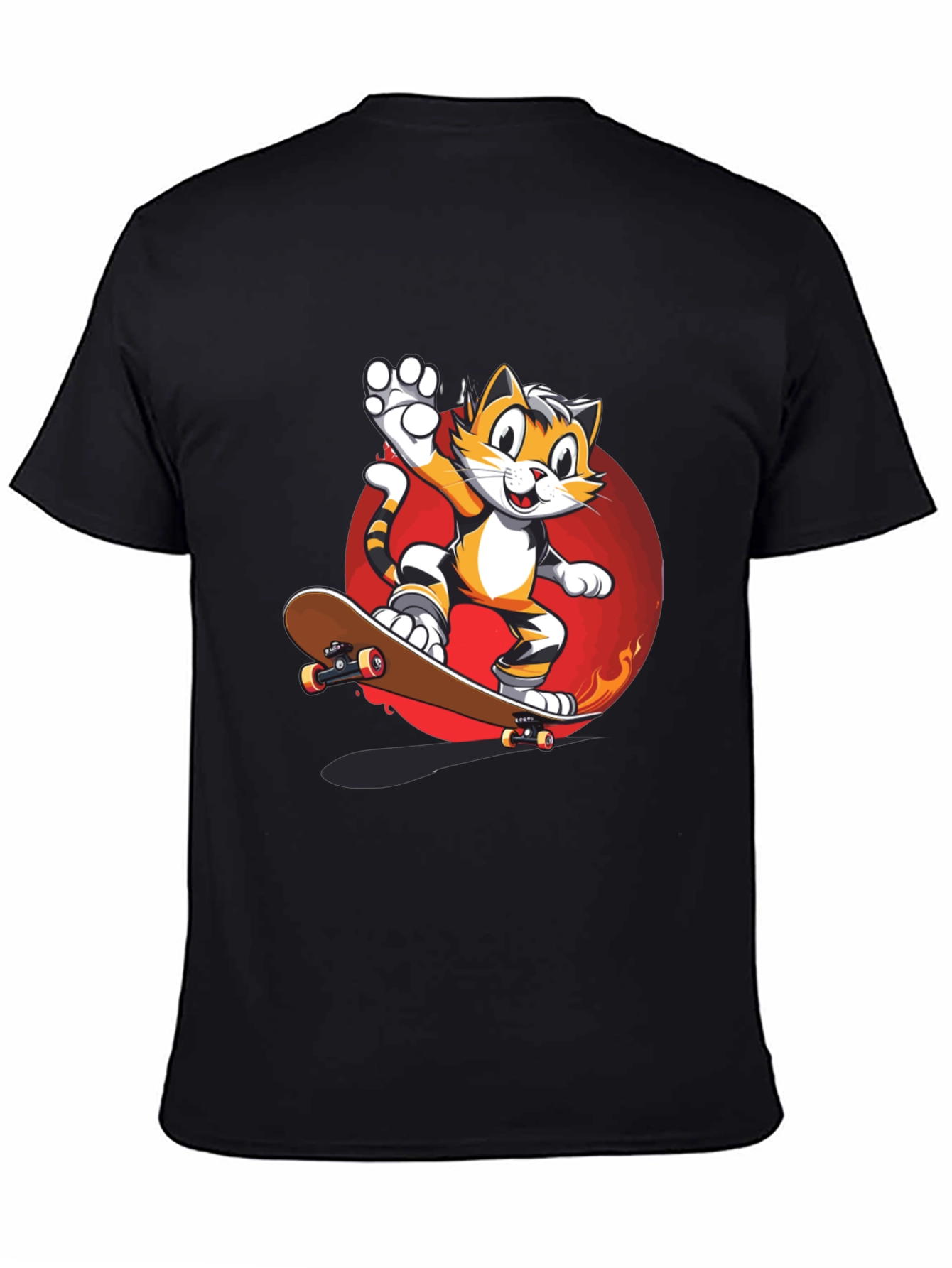 Cool Cat Skateboard Graphic Tee