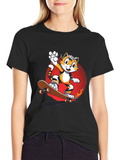 Cool Cat Skateboard Graphic Tee