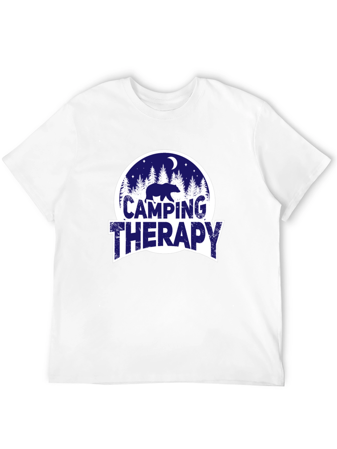 Camping Therapy Bear Graphic Tee