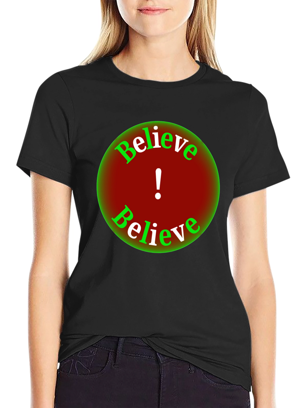 Believe Graphic Tee - Black Short Sleeve