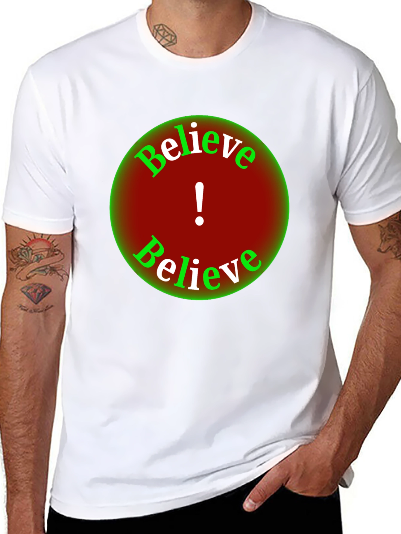 Believe Graphic Tee - Black Short Sleeve