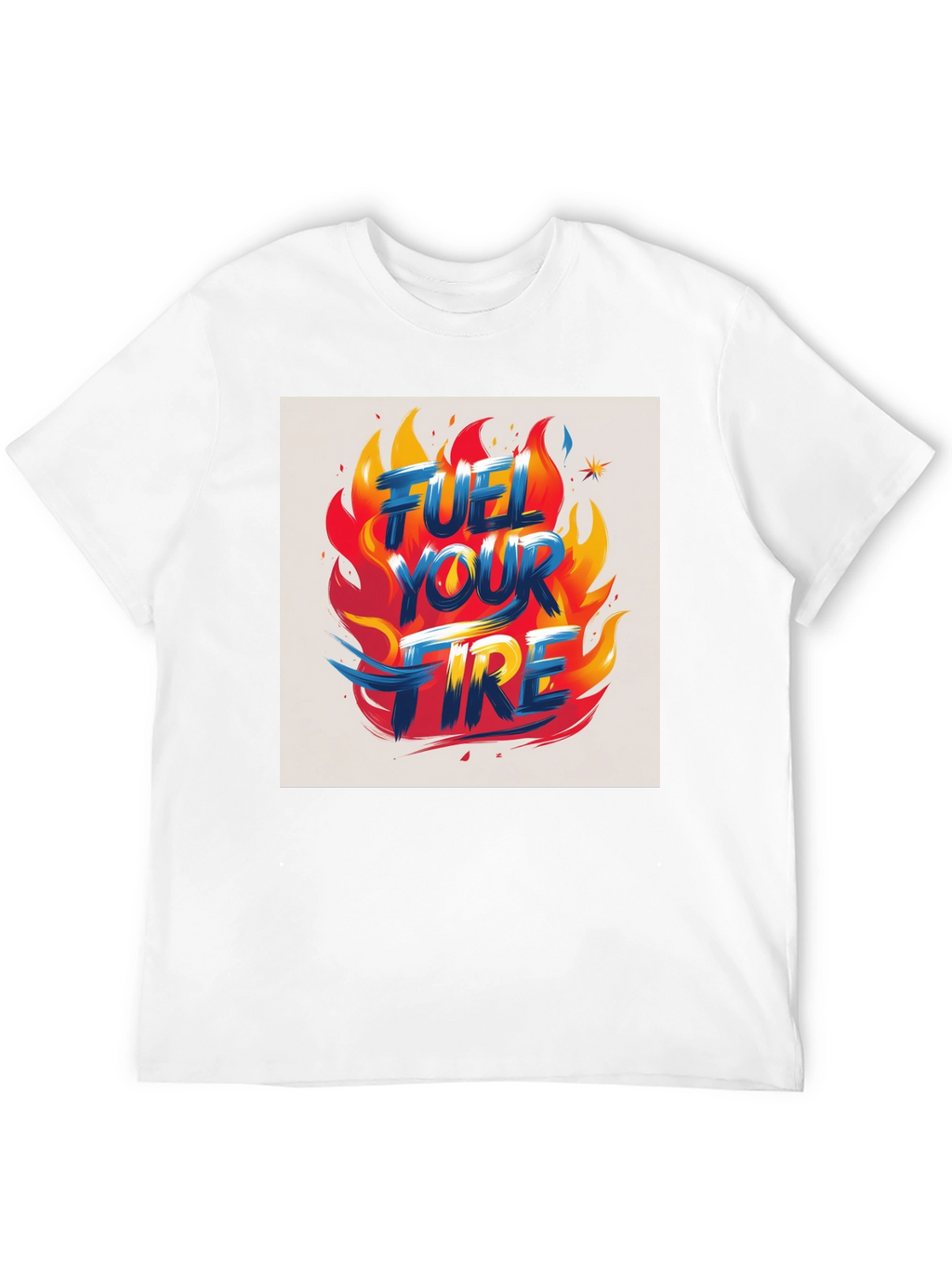 Fuel Your Fire Graphic Tee - Bold Flame Design