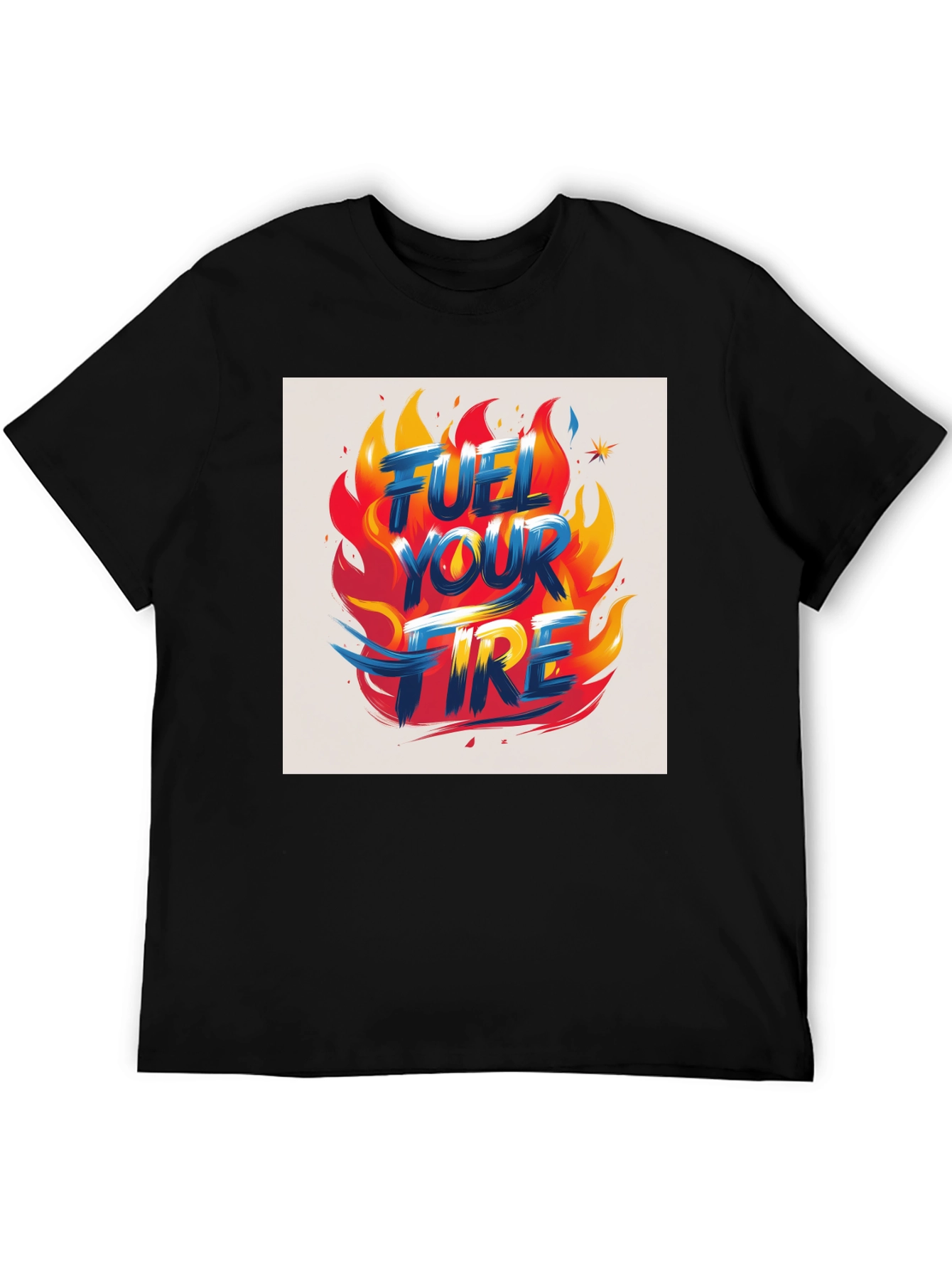Fuel Your Fire Graphic Tee - Bold Flame Design