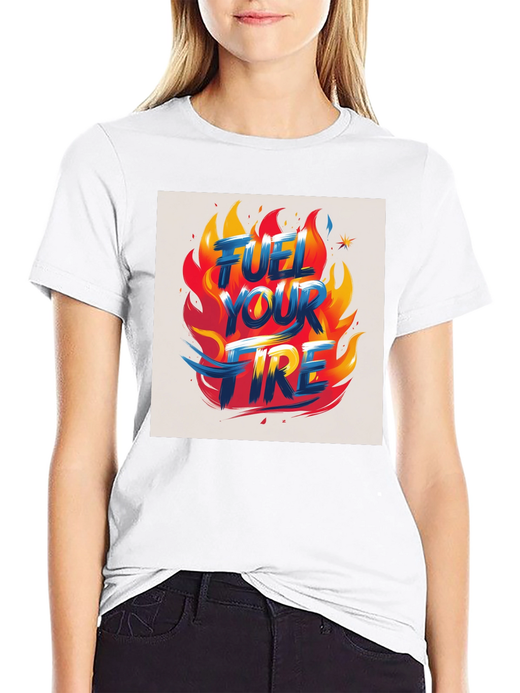 Fuel Your Fire Graphic Tee - Bold Flame Design