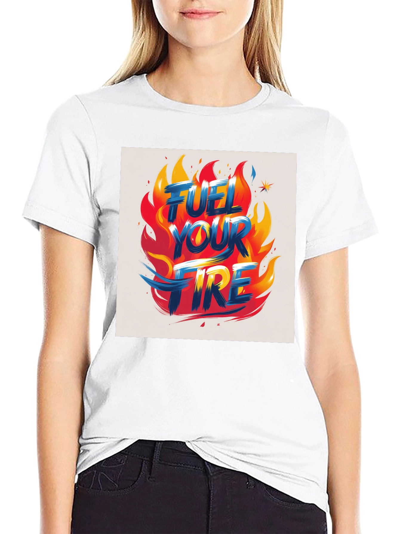 Fuel Your Fire Graphic Tee - Bold Flame Design