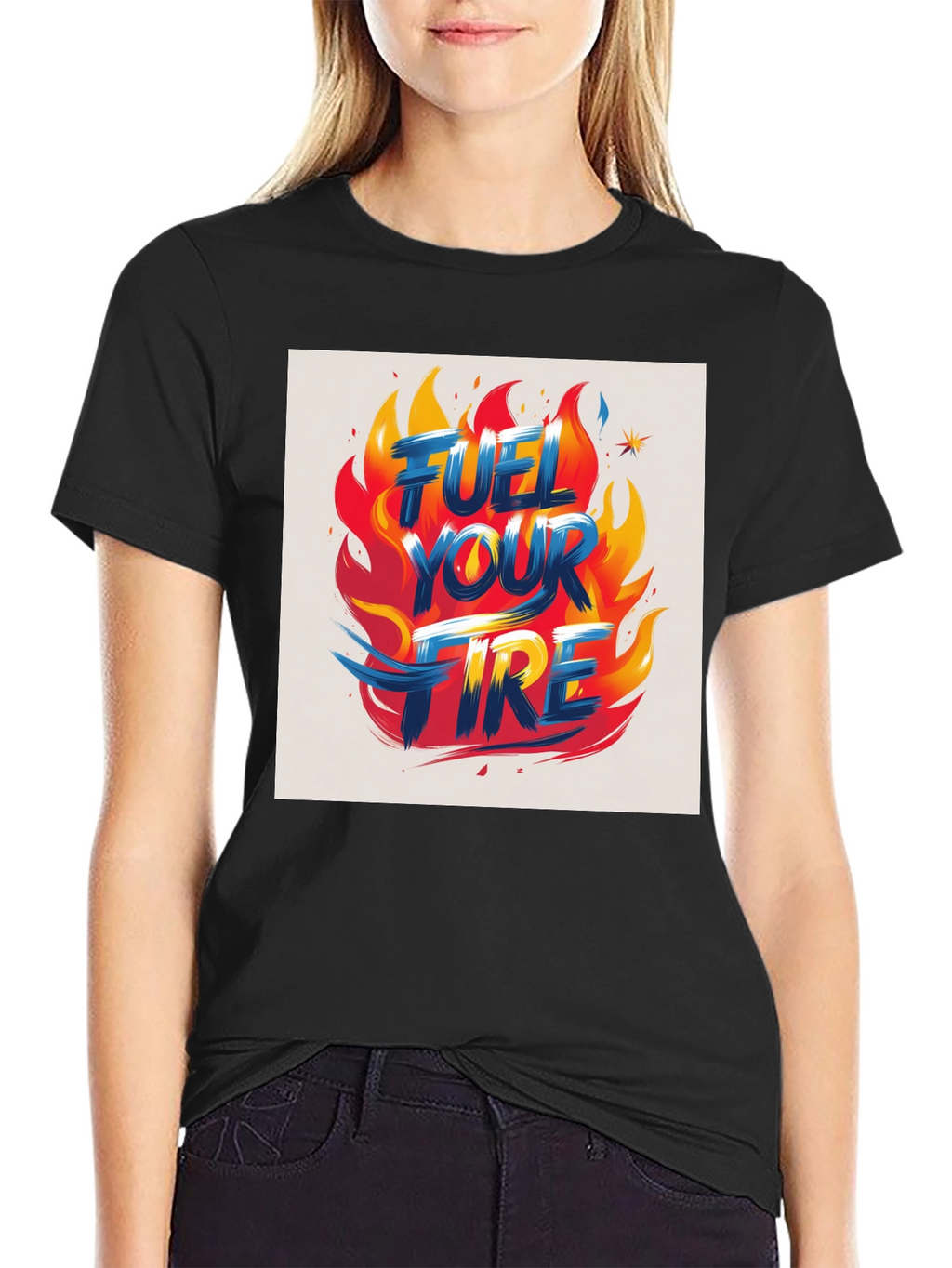 Fuel Your Fire Graphic Tee - Bold Flame Design