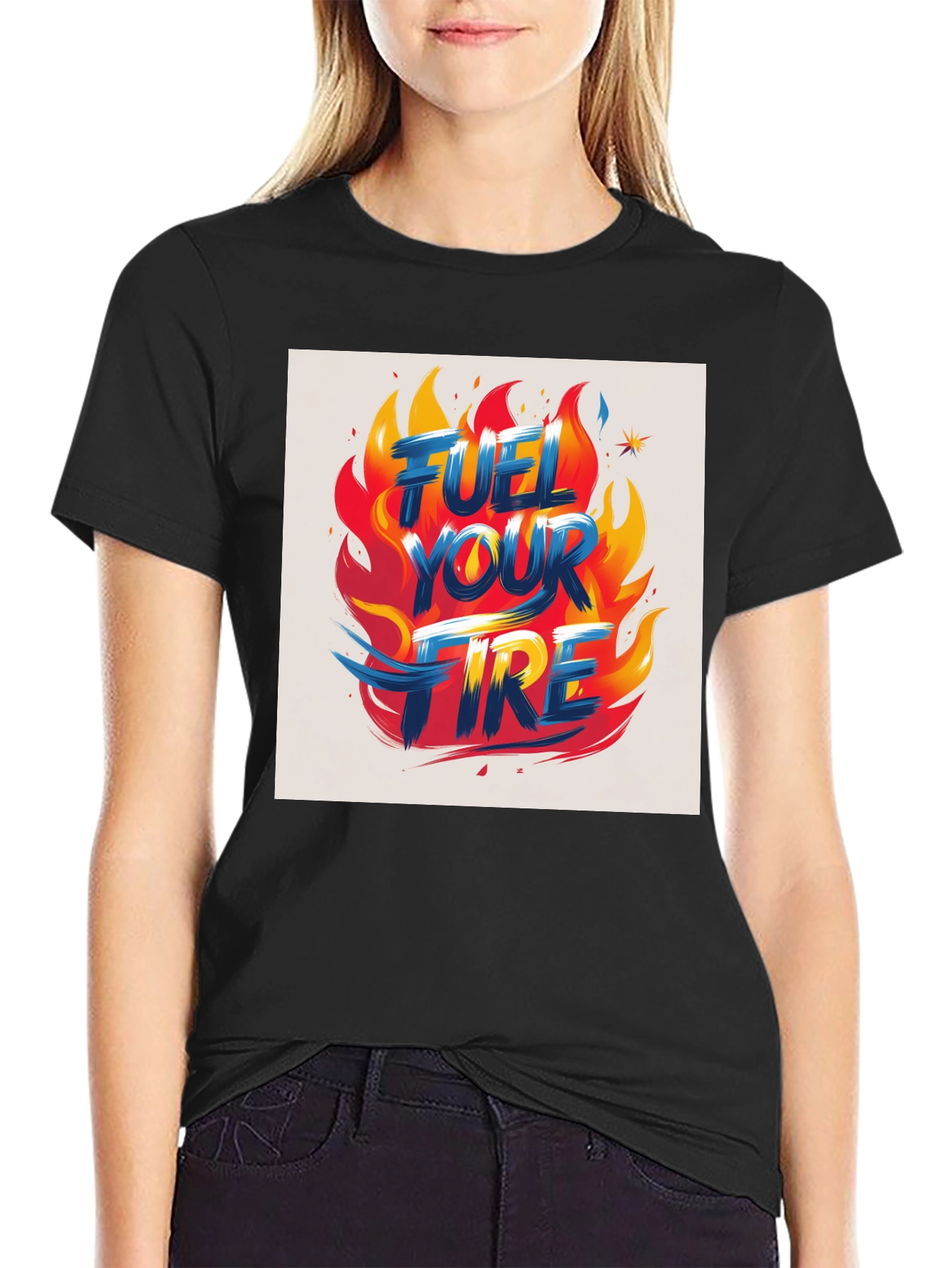 Fuel Your Fire Graphic Tee - Bold Flame Design