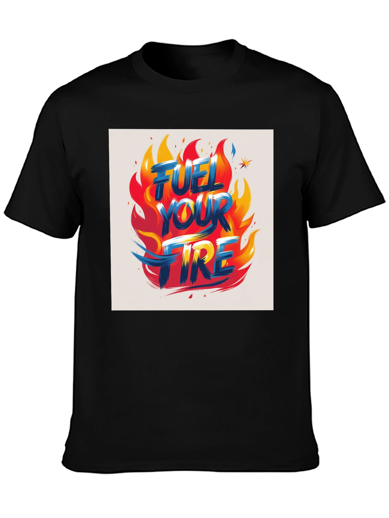 Fuel Your Fire Graphic Tee - Bold Flame Design