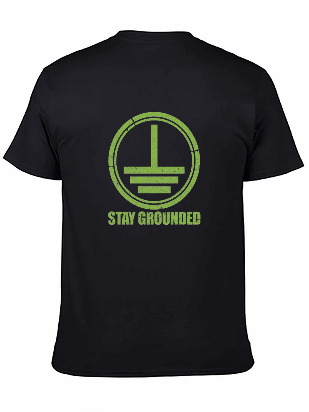 Stay Grounded Graphic Tee - Black Cotton