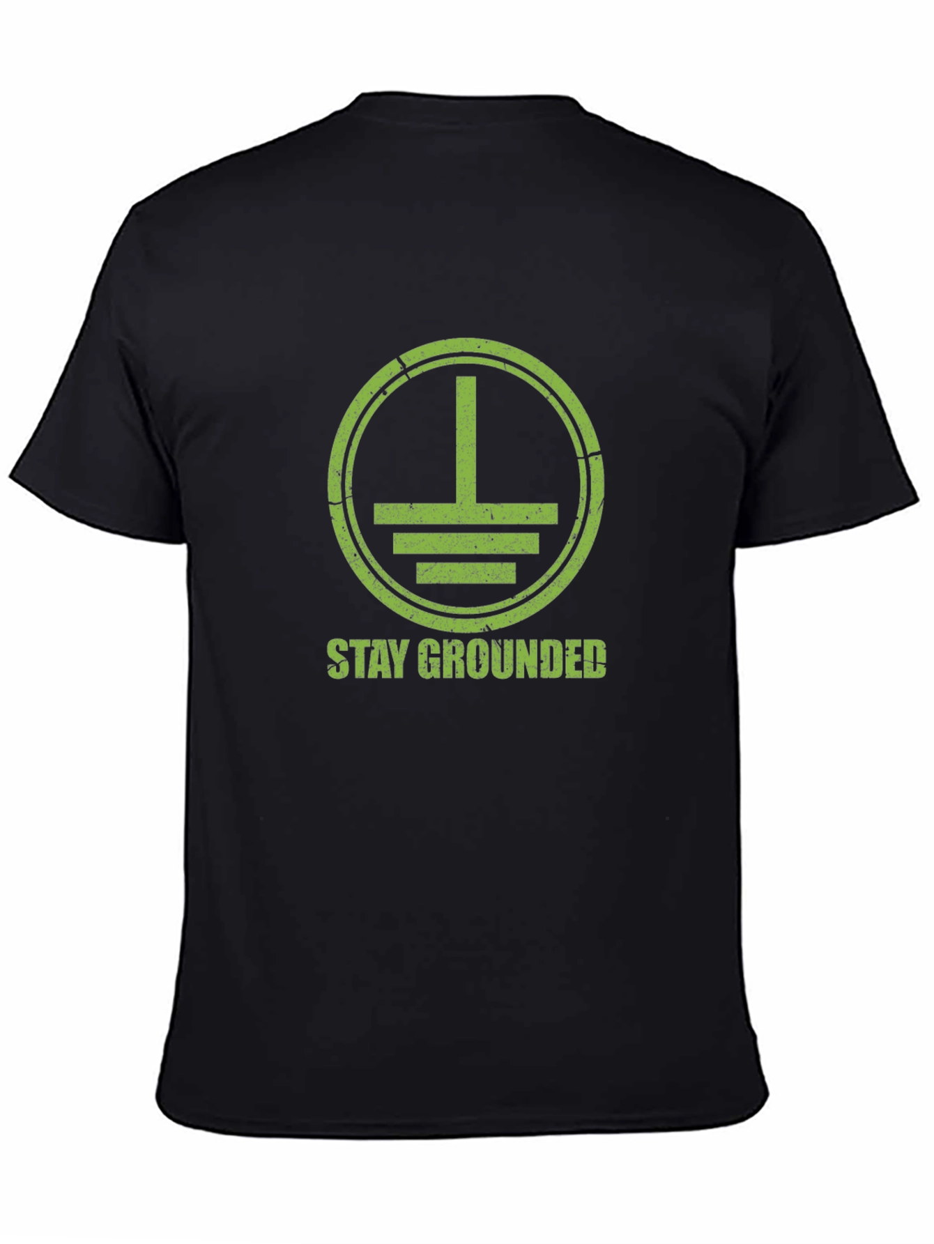 Stay Grounded Graphic Tee - Black Cotton