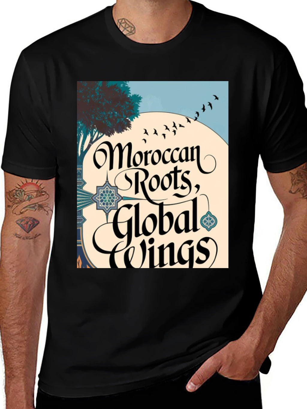 Moroccan Roots Global Wings Graphic T-Shirt