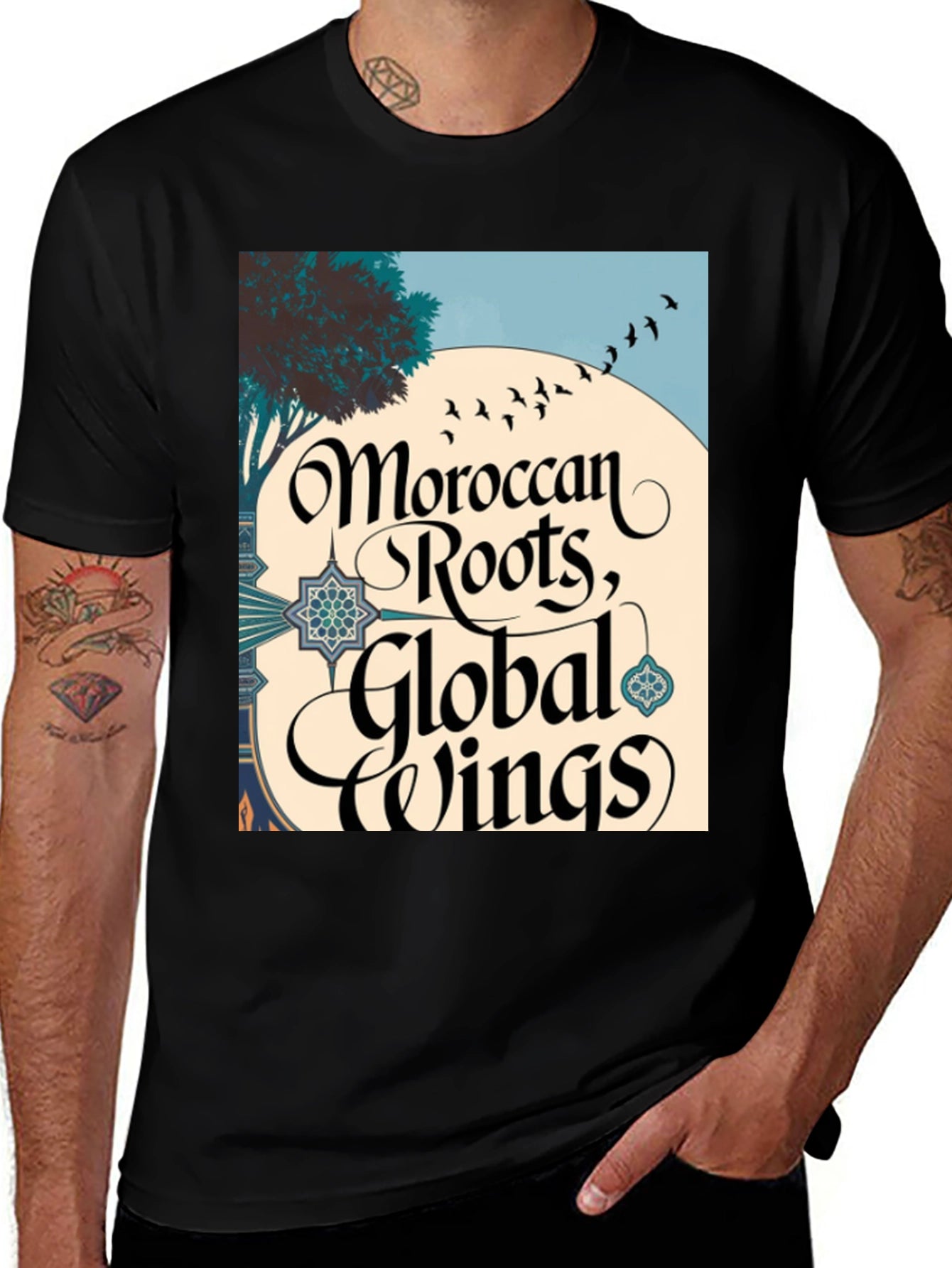 Moroccan Roots Global Wings Graphic T-Shirt