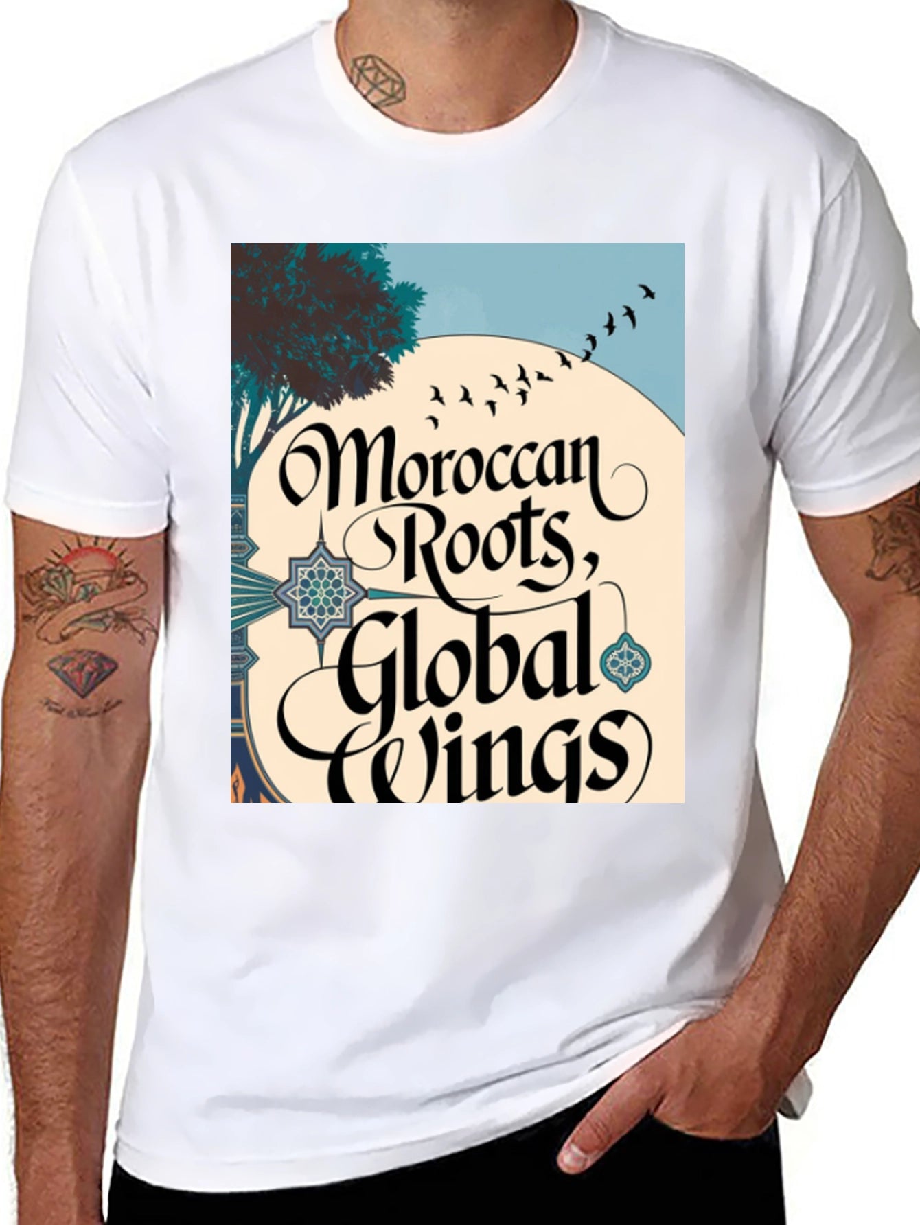 Moroccan Roots Global Wings Graphic T-Shirt