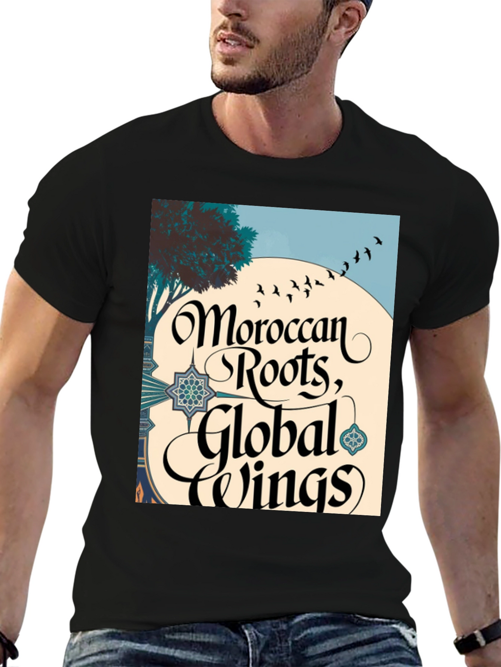 Moroccan Roots Global Wings Graphic T-Shirt