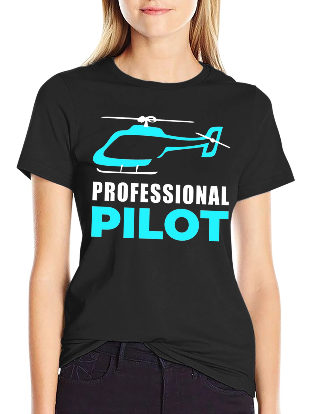 Professional Pilot Helicopter Graphic T-Shirt
