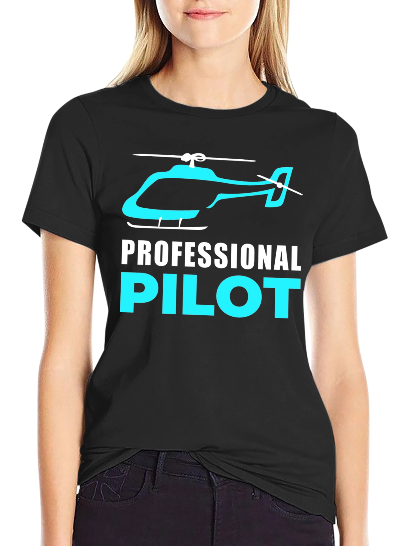 Professional Pilot Helicopter Graphic T-Shirt