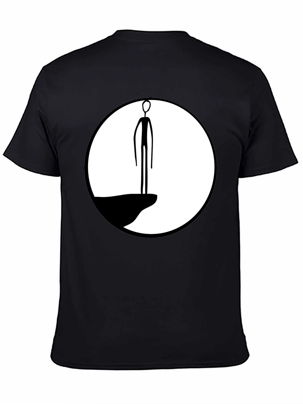 Abstract Cliff Dweller Graphic Tee - Black
